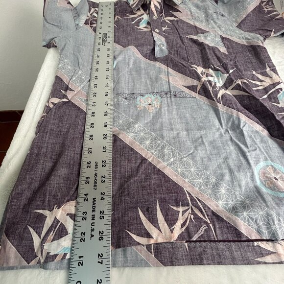 Vintage Mark Raysten Short Sleeve Button-Up Hawaiian Shirt Medium Mixed Print - Picture 7 of 7